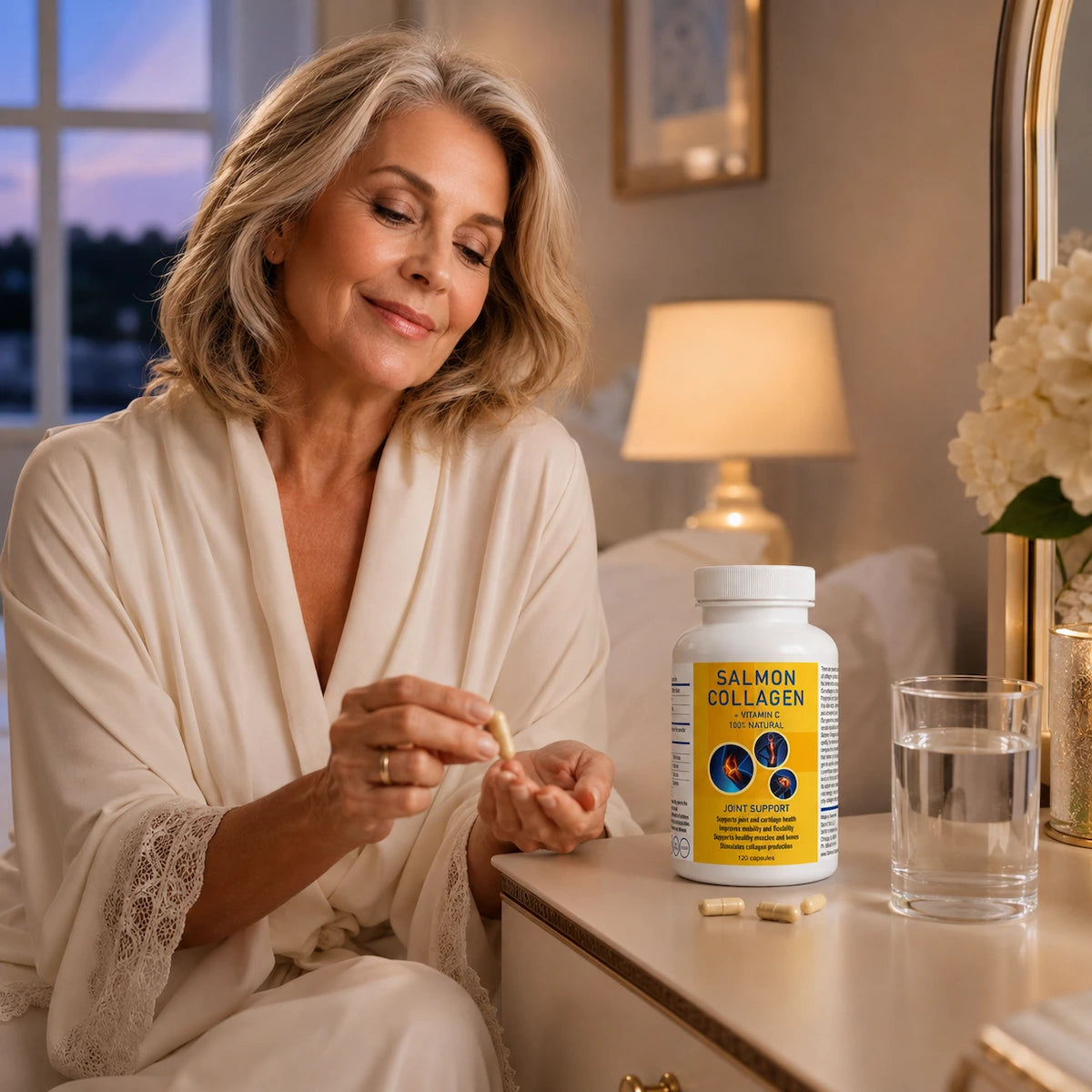 Premium Marine Salmon Collagen Capsules for Skin, Hair & Joint Support