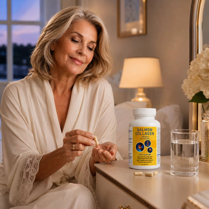 Premium Marine Salmon Collagen Capsules for Skin, Hair & Joint Support