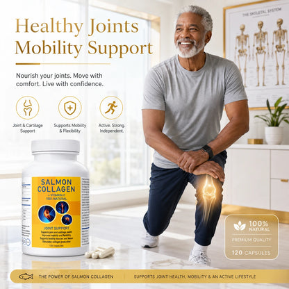 Premium Marine Salmon Collagen Capsules for Skin, Hair & Joint Support