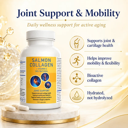 Premium Marine Salmon Collagen Capsules for Skin, Hair & Joint Support