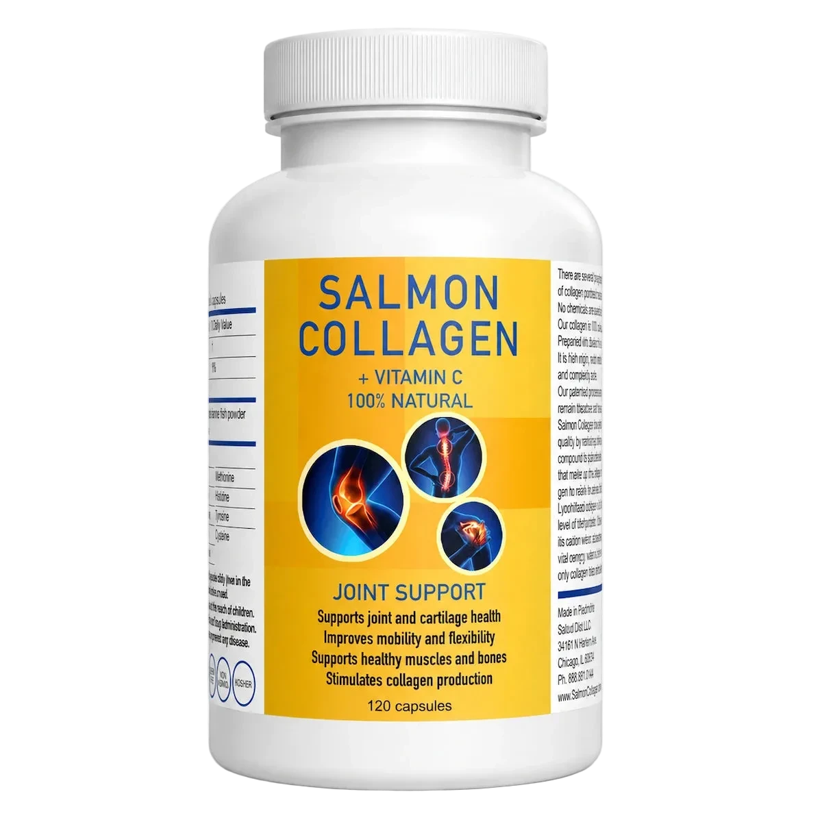 Premium Marine Salmon Collagen Capsules for Skin, Hair & Joint Support
